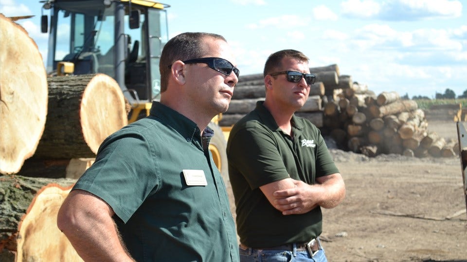 Chris Gonso, left, is the Hardwood Program Manager for ISDA. (photo courtesy: Wes Mills)