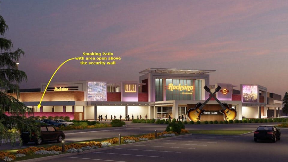 The developer of the Terre Haute casino says it will be operated smoke free. (image courtesy: Spectacle Jack LLC)