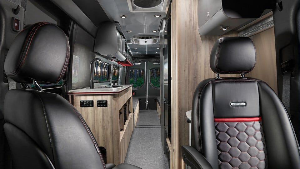 Interior of Airstream's Interstate 24 X touring model. (photo courtesy: Airstream Inc.)