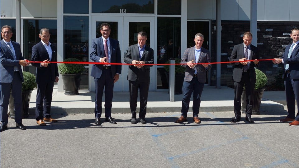 Sept. 16, 2021. Dignitaries celebrate the expansion of L3Harris in Fort Wayne. (photo provided)