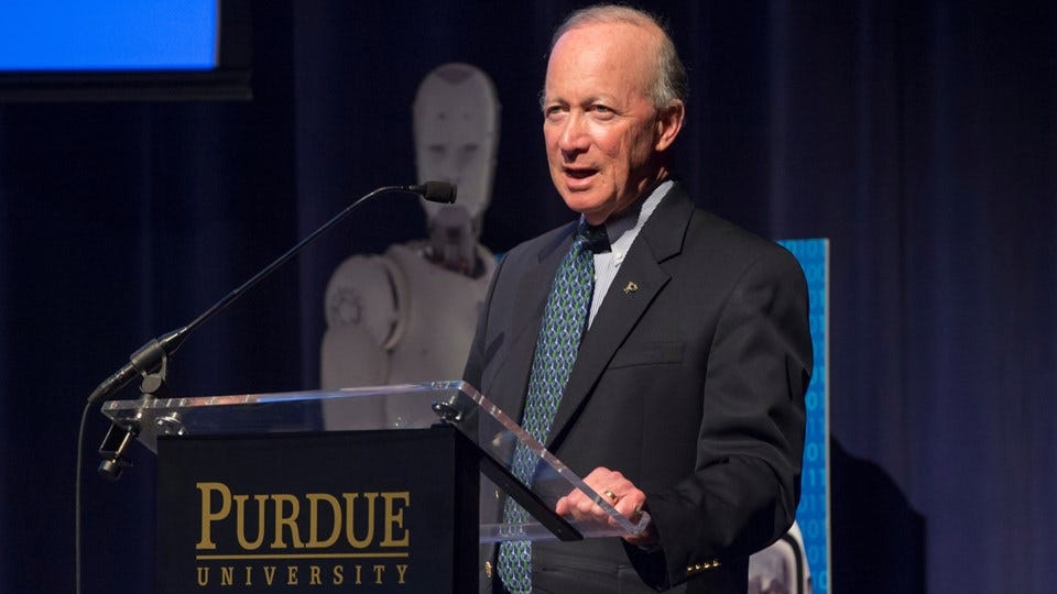 Purdue University President Mitch Daniels. (photo courtesy: Purdue University)