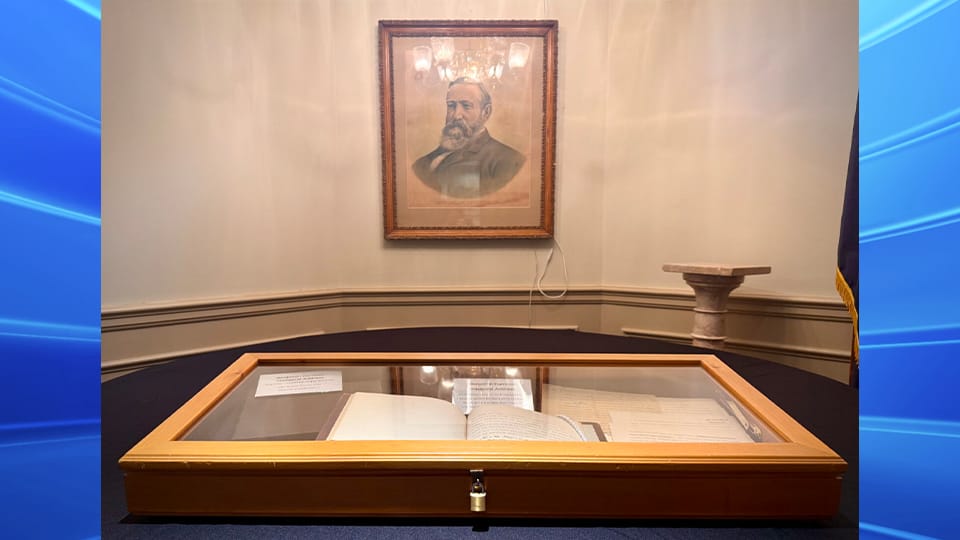 President Benjamin Harrison’s personal copy of inaugural address on display