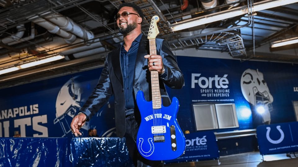 Purdue Guitar Lab helps create custom Jim Irsay guitar