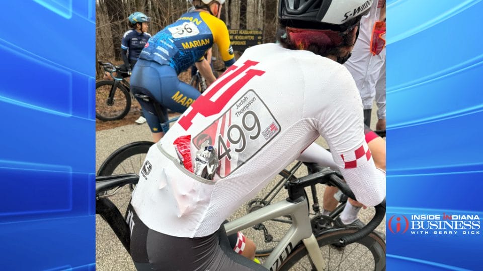 IU senior invents fabric adhesive race bib