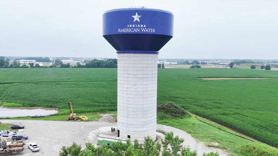 Indiana American Water nears completion of new water tank in Noblesville